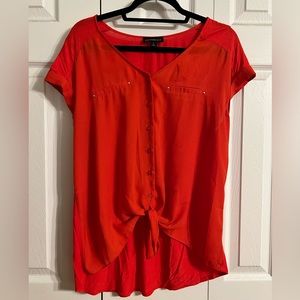 L red blouse